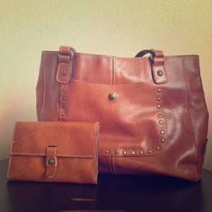 Patricia Nash leather purse and matching wallet.